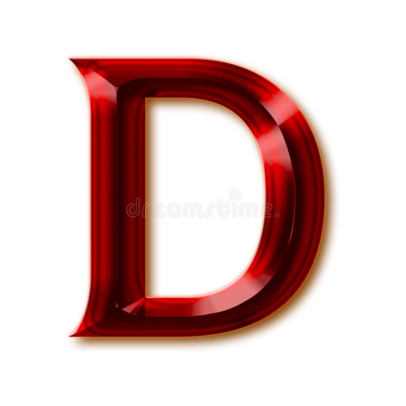 Letter D from Stylish Faceted Ruby Alphabet Stock Illustration ...