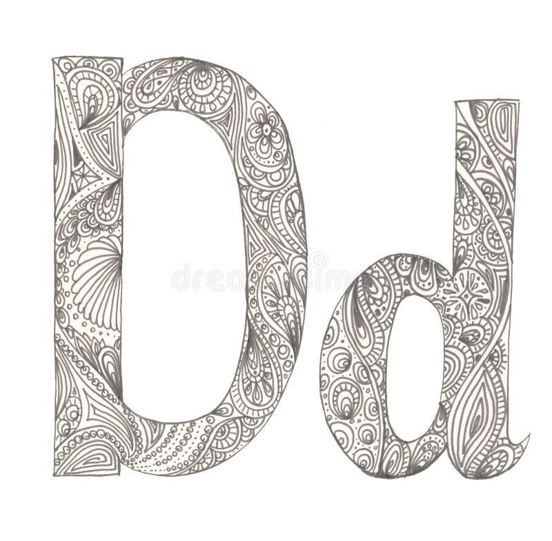 Letter B Uppercase and Lowercase Doodles Stock Illustration ...
