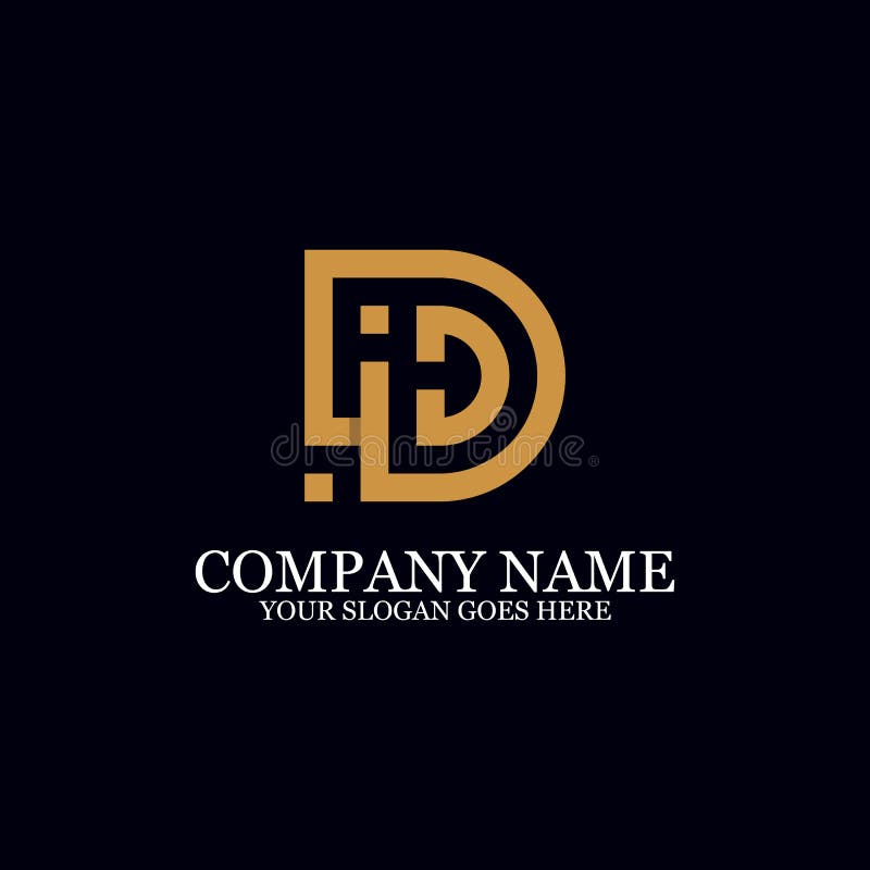 Letter DI Monogram Logo Inspiration, Great For Logo Marks Stock Vector