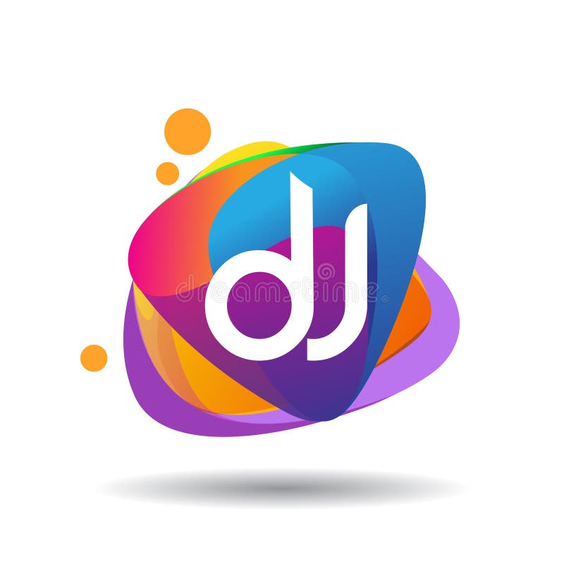Letter DJ Logo with Colorful Splash Background, Letter Combination Logo  Design for Creative Industry, Web, Business and Company Stock Vector -  Illustration of mobile, graphic: 203782881