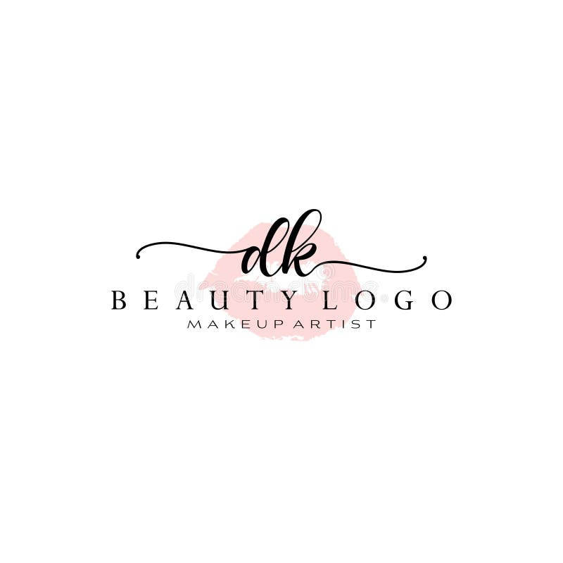 Gruñido Excesivo verdad Letter DK Watercolor Lips Premade Logo Design, Logo for Makeup Artist  Business Branding, Blush Beauty Boutique Logo Design, Stock Vector -  Illustration of font, initials: 193667932