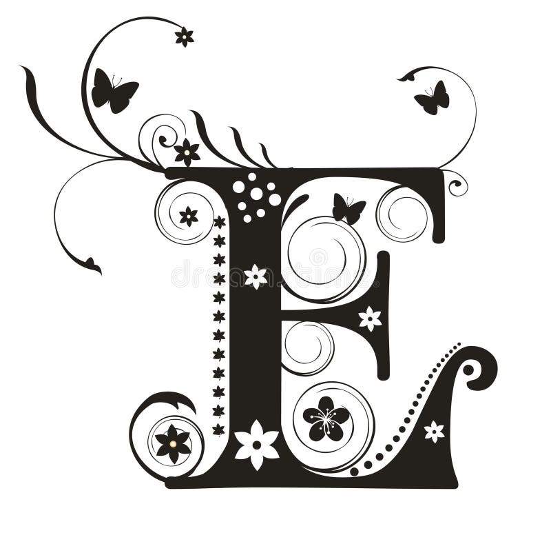 Download Letter E stock vector. Illustration of element, floral - 7207166
