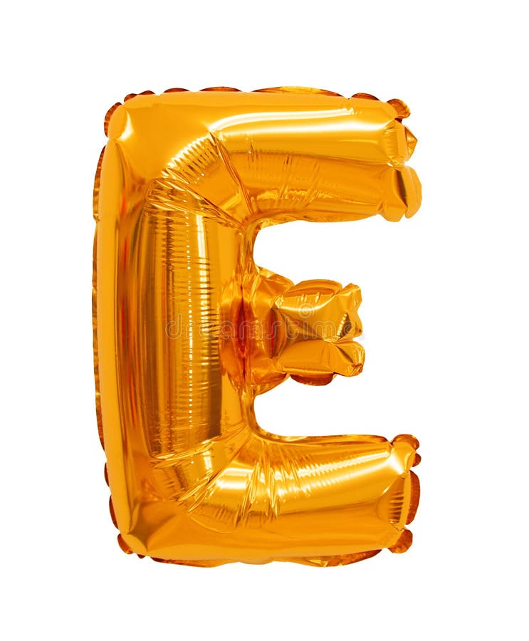 Letter e from a balloon orange stock photo Letter e from a balloon orange stock photo