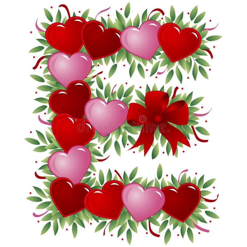 Letter E - Valentine letter vector illustration Letter E - Valentine letter vector illustration