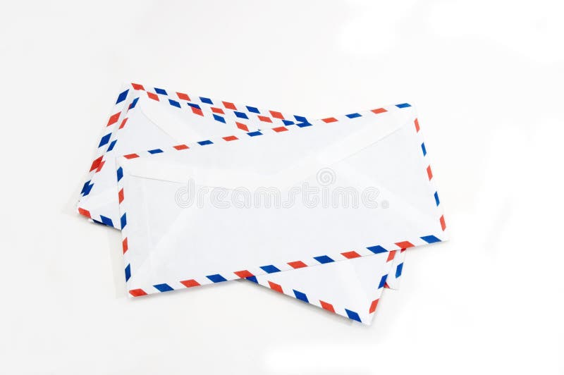 Letter envelopes isolated