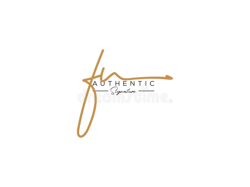 Letter FU Signature Logo Template Vector Stock Vector Illustration of