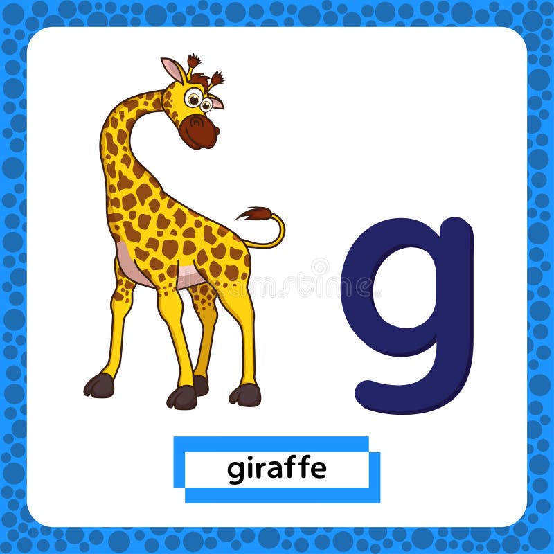 Letter G Lowercase with Cute Cartoon Character Giraffe Isolated on White Background. Funny Colorful Flashcard Zoo and Animals Stock Vector - Illustration of education, kids: 237159149 Letter G Lowercase with Cute Cartoon Character Giraffe Isolated on White Background. Funny Colorful Flashcard Zoo and Animals Stock Vector - Illustration of education, kids: 237159149