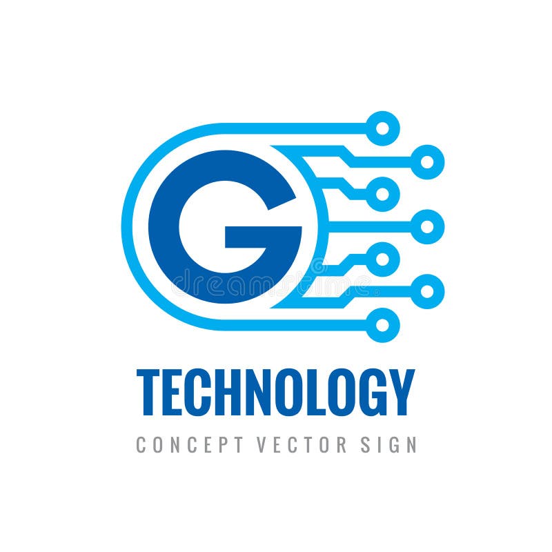Letter G - vector business logo template concept illustration. Electronic technology creative sign. vector illustration