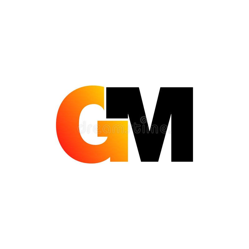 letter monogram gm logo design