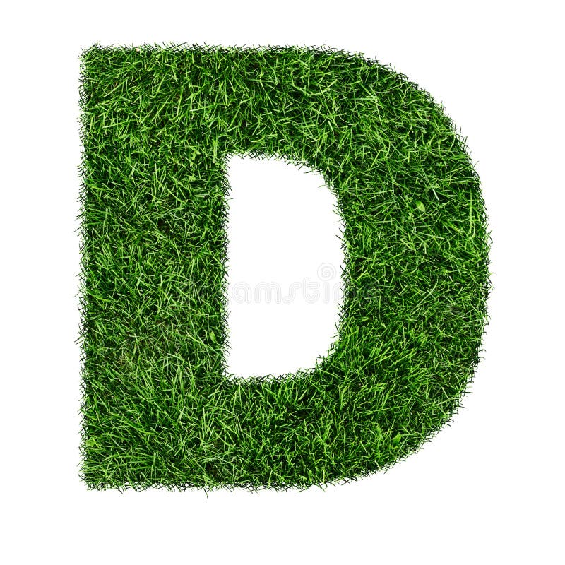 Letter of Grass Alphabet. Grass Letter N Isolated on White Background ...