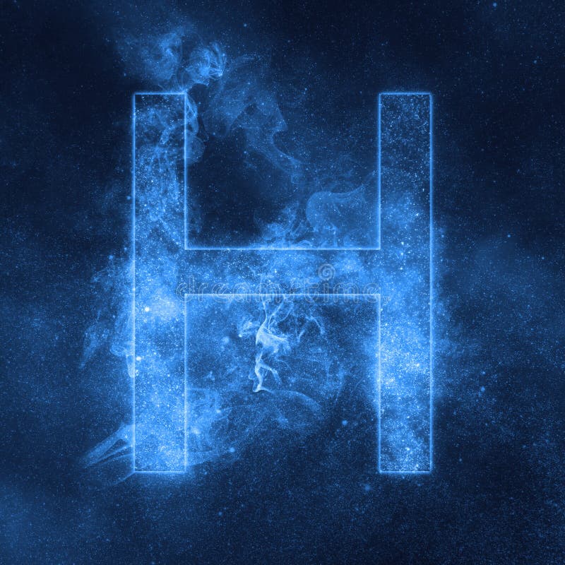 Letter H Alphabet Symbol. Space Letter, Night Sky Letter Stock ...