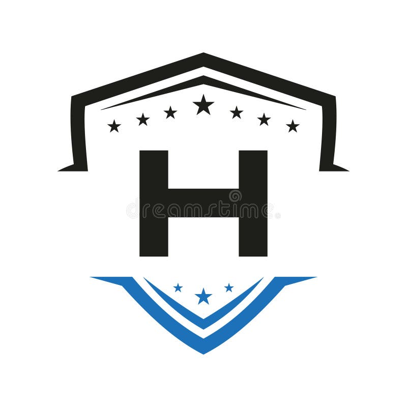 Letter H Automotive Shield Logo Vector Template. Transportation Logo
