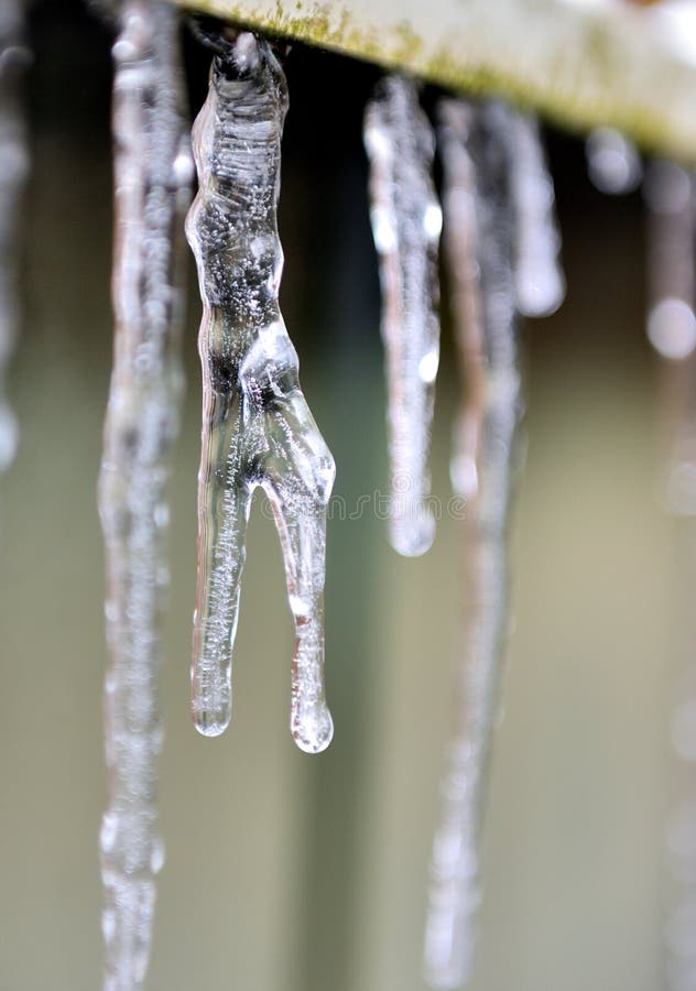 The letter `H` formed in an icicles. The letter `H` formed in an icicles