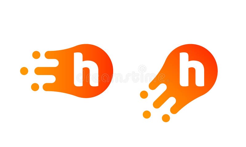 Letter H logo abstract vector liquid bubble drop