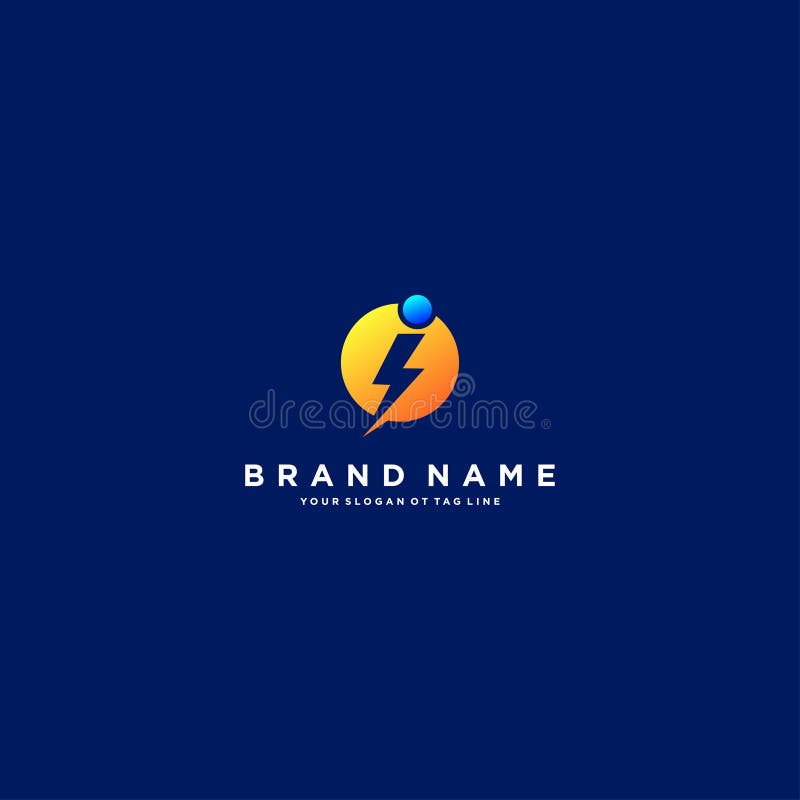 Letter I Flash Electrical Logo design vector template