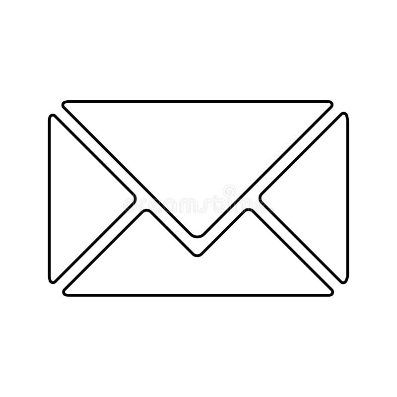 Letter icon on a white background, vector illustration stock illustration