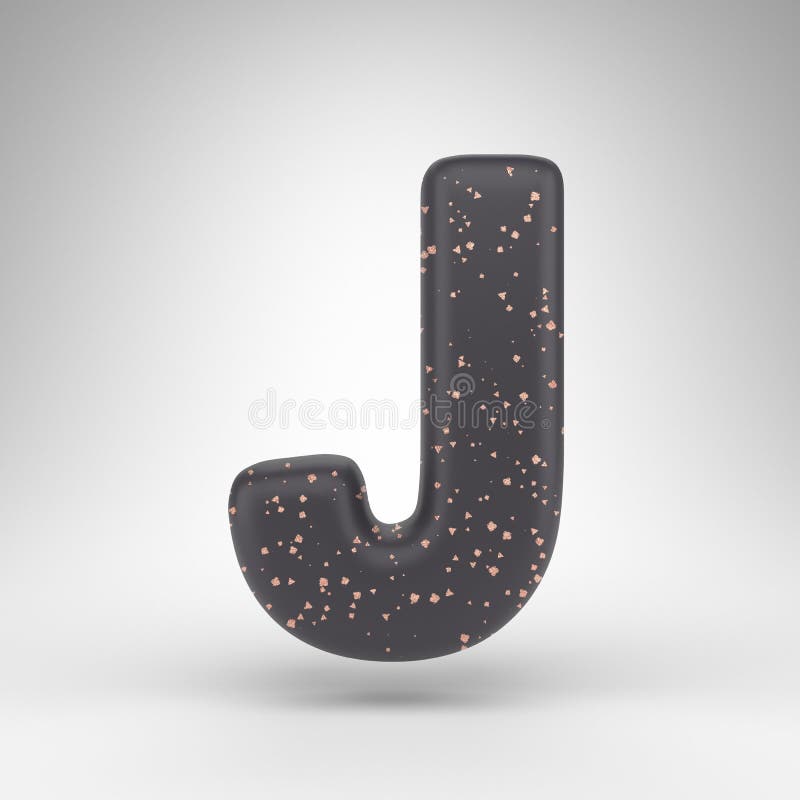 Letter J Uppercase on White Background. Black Matte 3D Letter with Copper Dots Texture. Stock Illustration - Illustration of texture, white: 204966333 Letter J Uppercase on White Background. Black Matte 3D Letter with Copper Dots Texture. Stock Illustration - Illustration of texture, white: 204966333