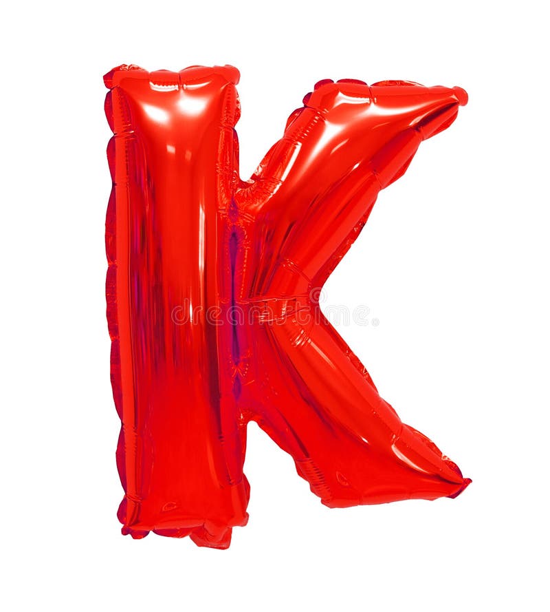 Letter K English Alphabet Red Stock Illustration - Illustration of ...