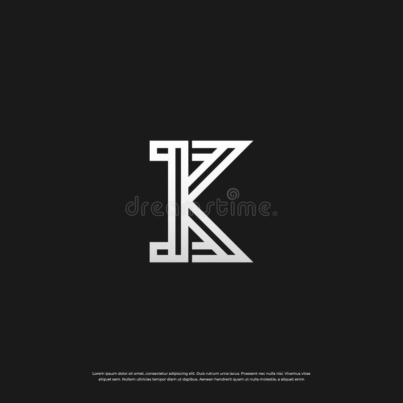 Letter K Monogram Logo Design, Vector EPS 10 Stock Vector