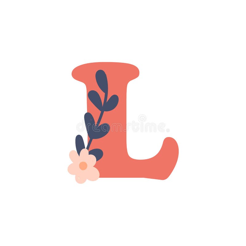Letter L with Floral Decoration in Flat Cartoon Style Stock Vector - Illustration of white, banner: 212968322 Letter L with Floral Decoration in Flat Cartoon Style Stock Vector - Illustration of white, banner: 212968322