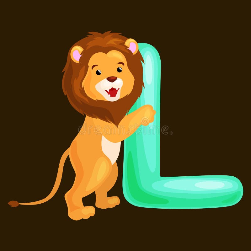  Letter  L  With Lion Animal For Kids Abc  Education In 