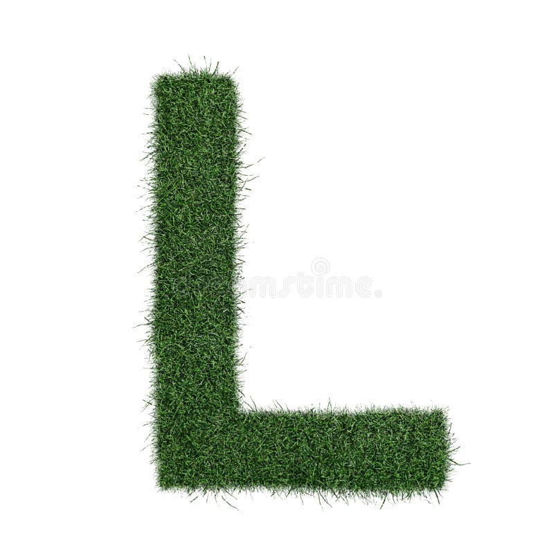 Letter L Made Of Grass - Aklphabet Green Environment Nature Stock ...