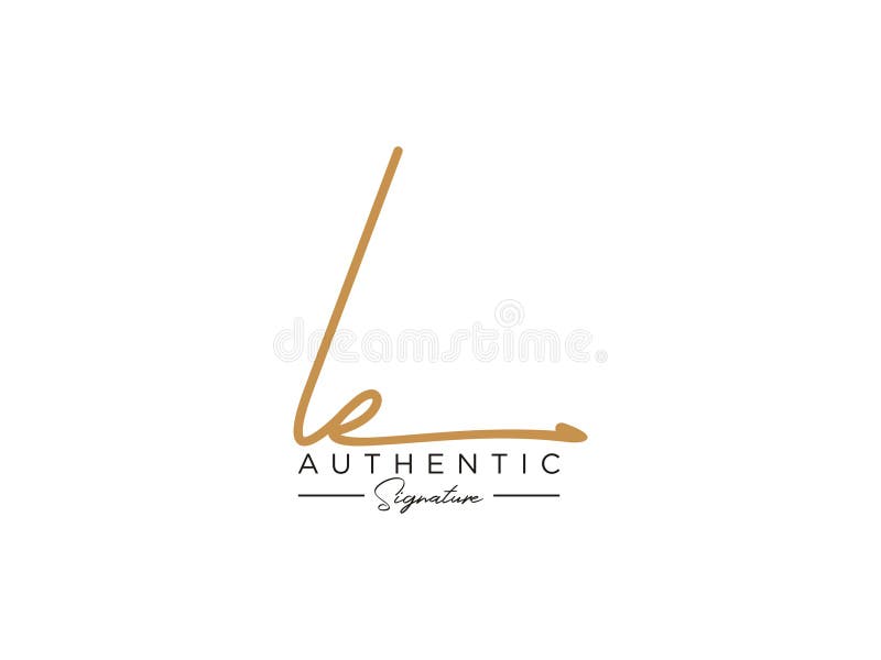Letter LE Signature Logo Template Vector royalty free illustration
