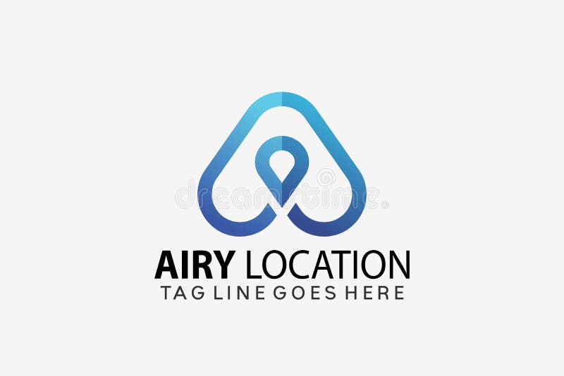 Letter A Location Travel Logo Design Vector Illustration vector illustration