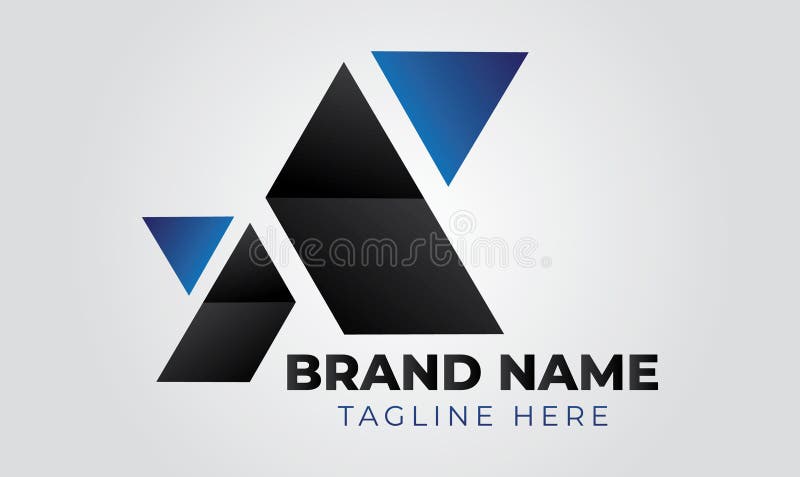 Letter X Logo, abstract logo initial X or A stock illustration