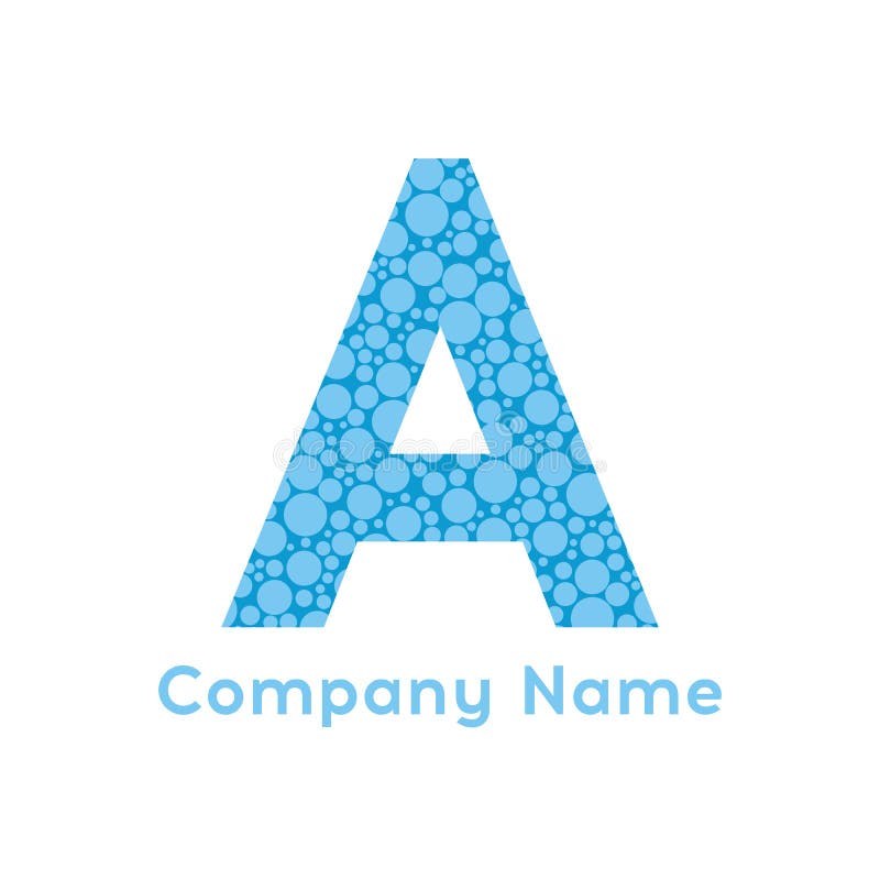 Letter a Logo Bubbles. Abstract Letter a Logo Design Stock Illustration