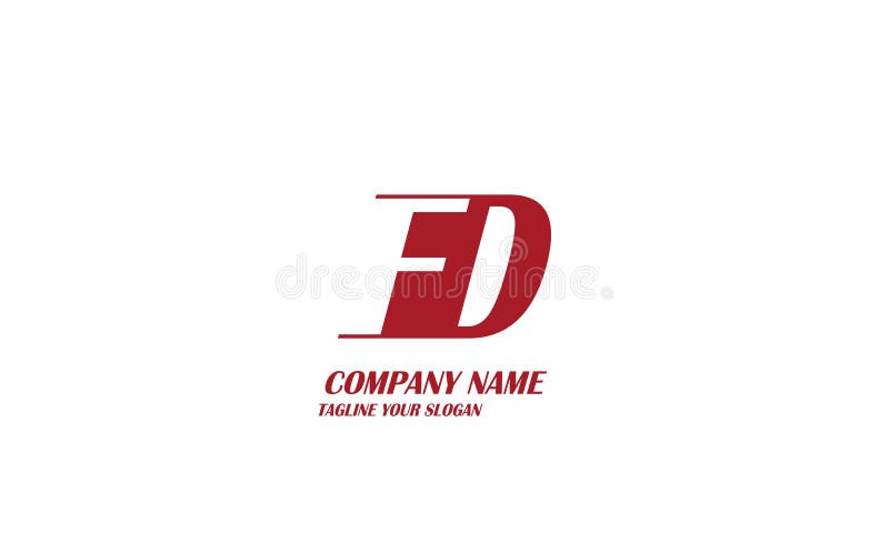 FD, F D Letter Logo Vector Design. Stock Vector - Illustration of ...