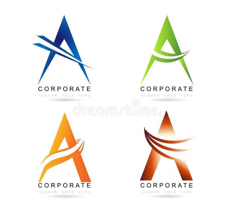 Letter a Logo Designs Vector Stock Vector - Illustration of vector ...