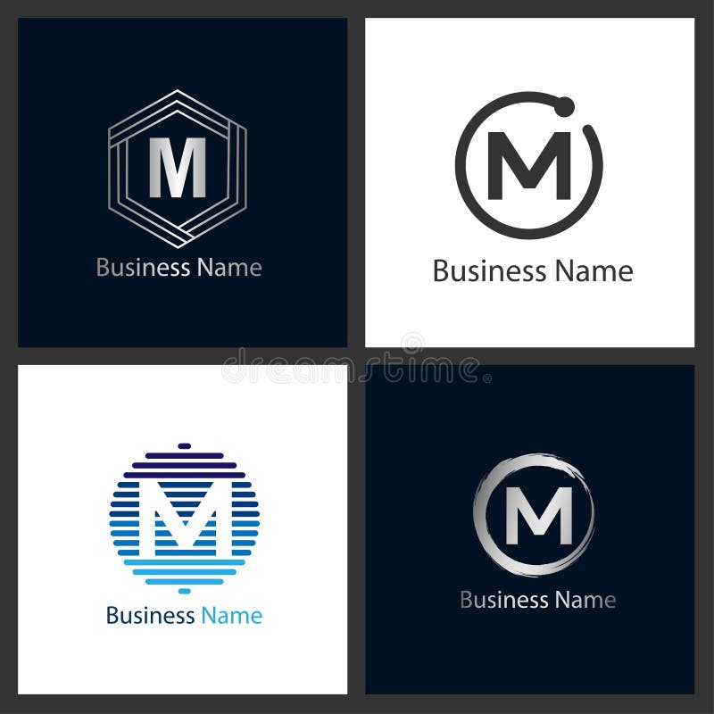 Letter M Logo Set stock illustration Letter M Logo Set stock illustration