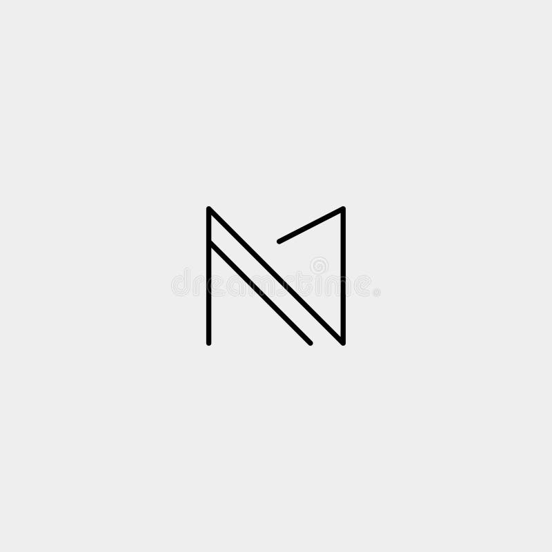 Letter M MM Monogram Logo Design Minimal Stock Vector - Illustration of interior, element: 159051453