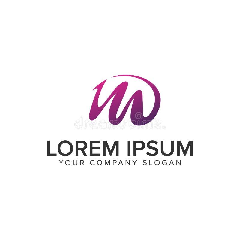 M Modern Letter Logo Design with Swoosh Stock Vector - Illustration of  trendy, text: 87946504