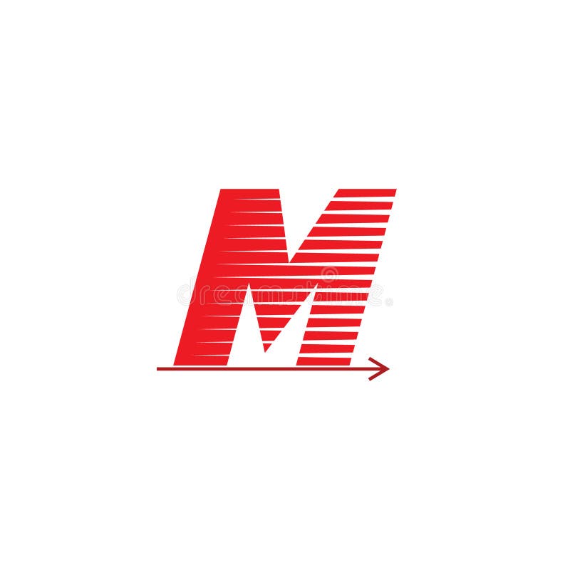 Letter m speed arrow design logo stock illustration Letter m speed arrow design logo stock illustration