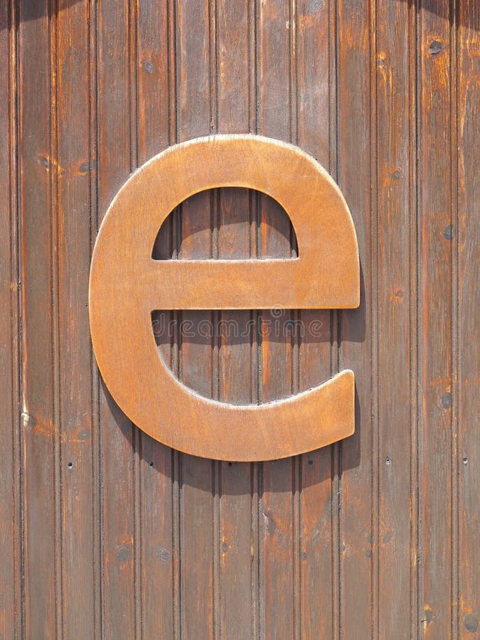 Wood Letter E stock photo. Image of english, text, sign - 141312972