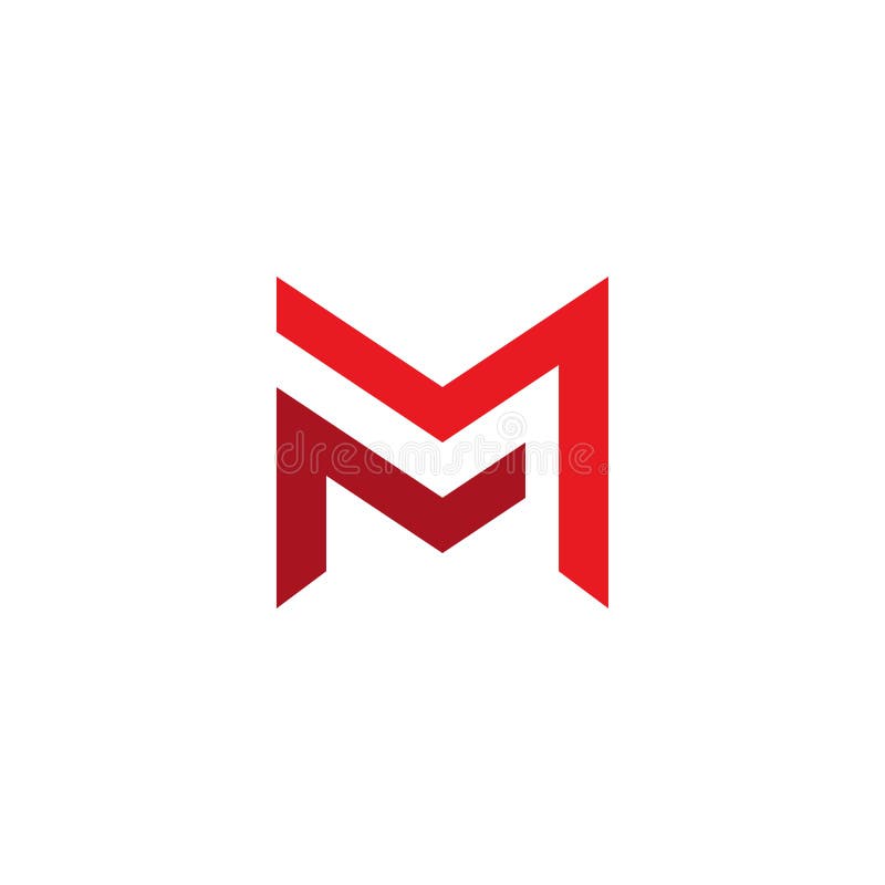 Initial letter mm logo template design Royalty Free Vector