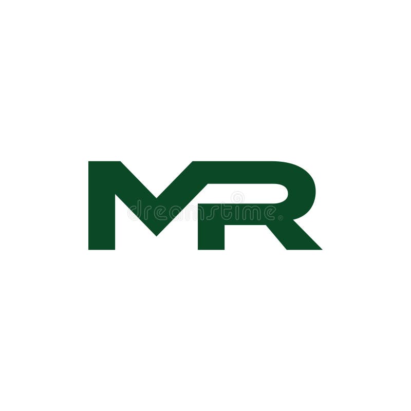 Letter Mr Simple Linked Geometric Logo Vector Stock Vector