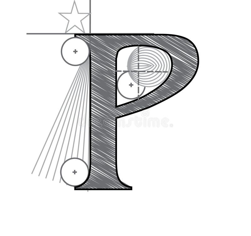Letter P royalty free illustration