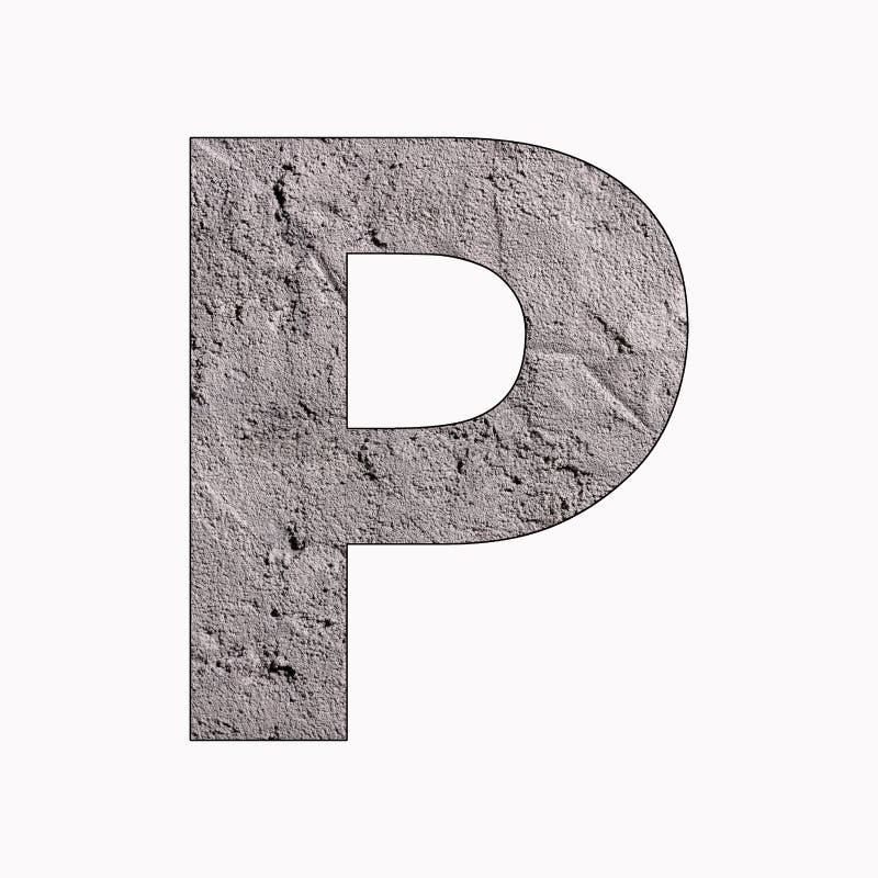 Letter P - Alphabet in Gray Stucco Texture Stock Photo - Image of ...