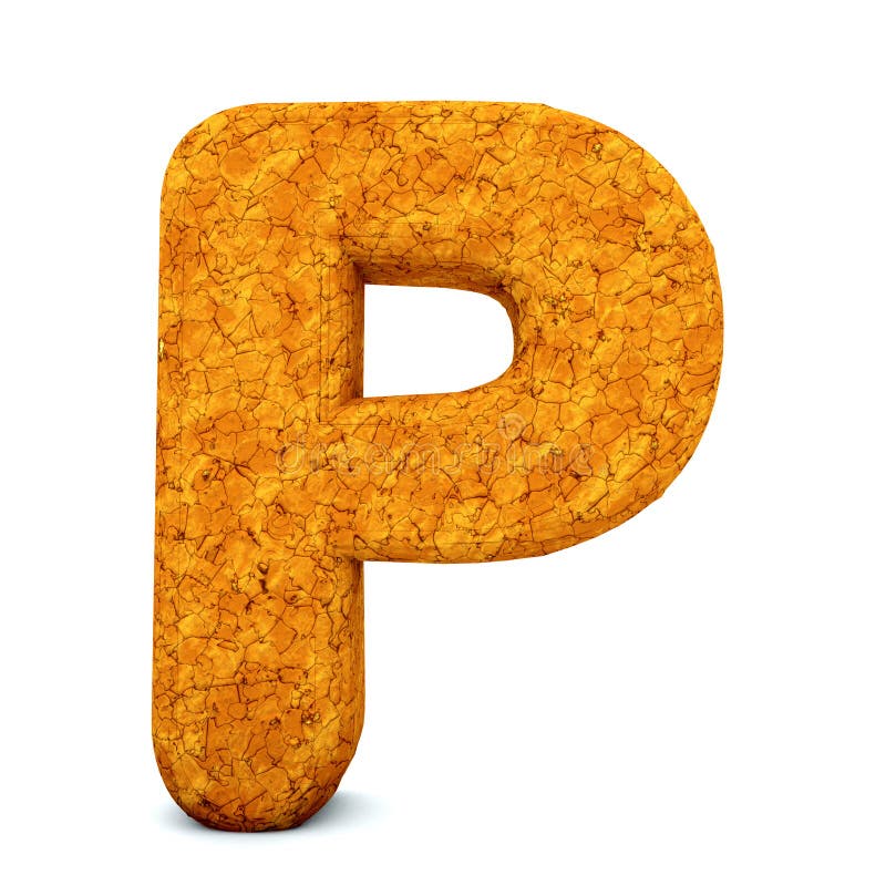 Letter P, Font Soil Drought Cracked, Dry Mud Alphabet, Path Save Stock ...