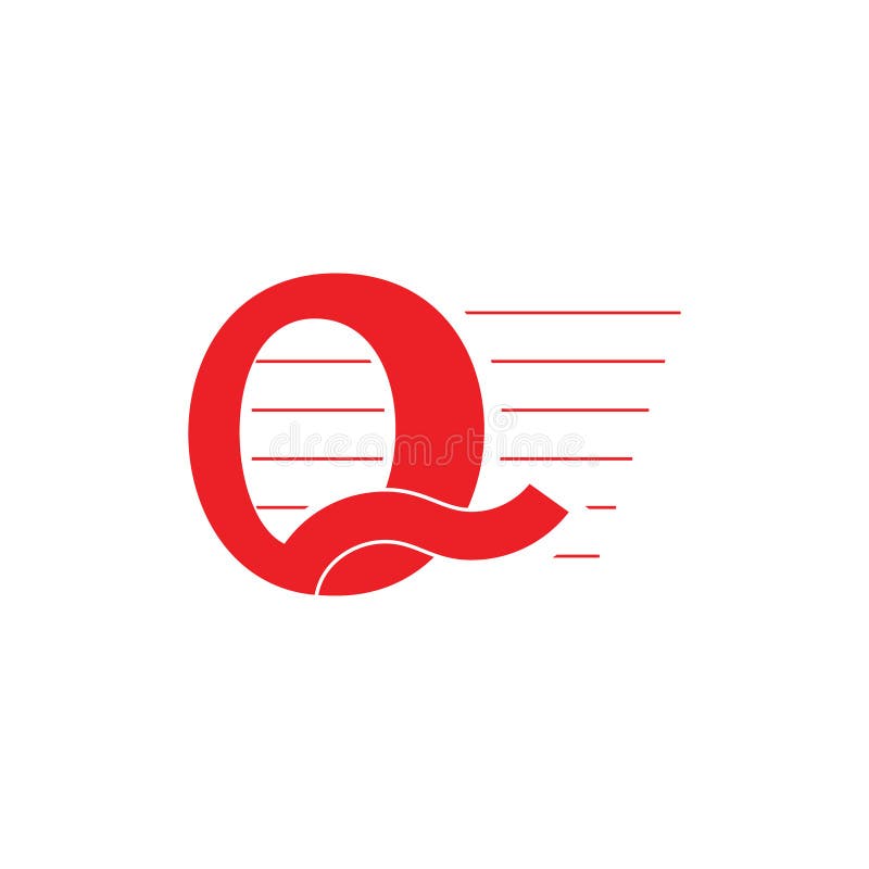 Letter Q Motion Ribbon Simple Logo Vector Stock Vector - Illustration ...