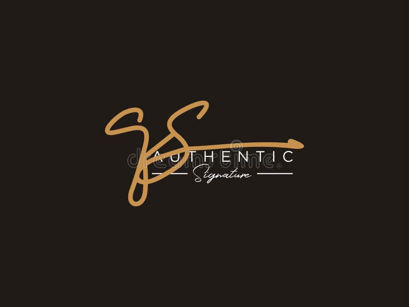 Letter QS Signature Logo Template Vector vector illustration