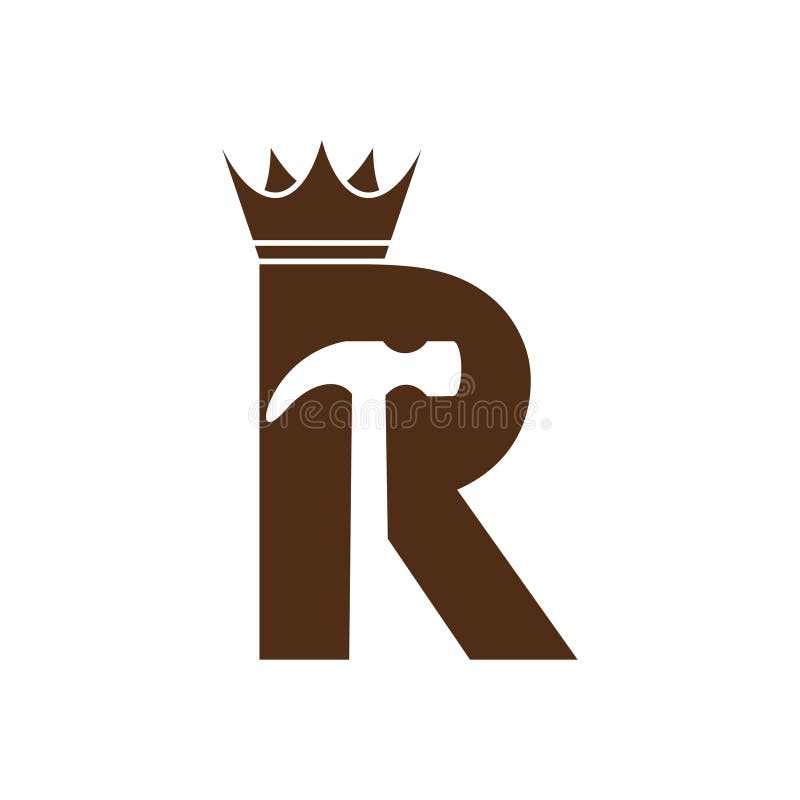 Letter R Crown Logo icon isolated on white background. Simple vector logo. R royal logo vectors