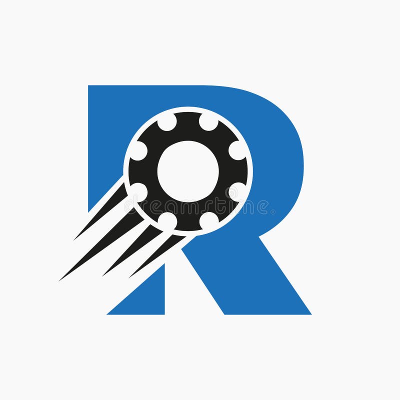 Letter R Gear Cogwheel Logo. Automotive Industrial Icon, Gear Logo, Car