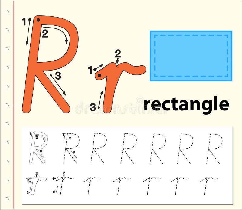 Writing Practice Letter R Stock Illustrations – 104 Writing Practice