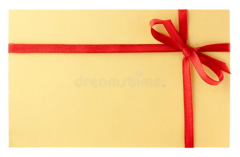 Letter with red ribbon