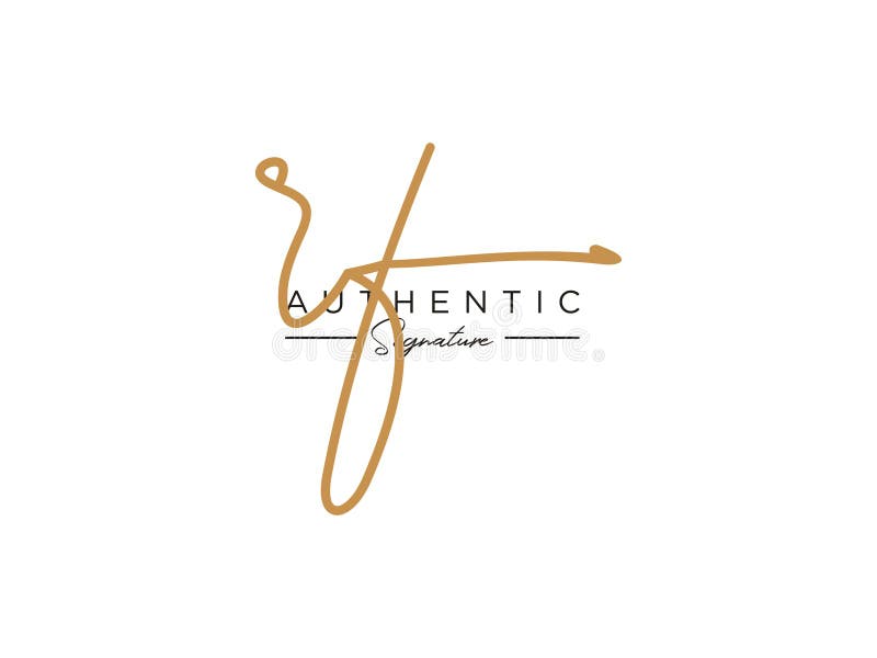 Letter RF Signature Logo Template Vector vector illustration
