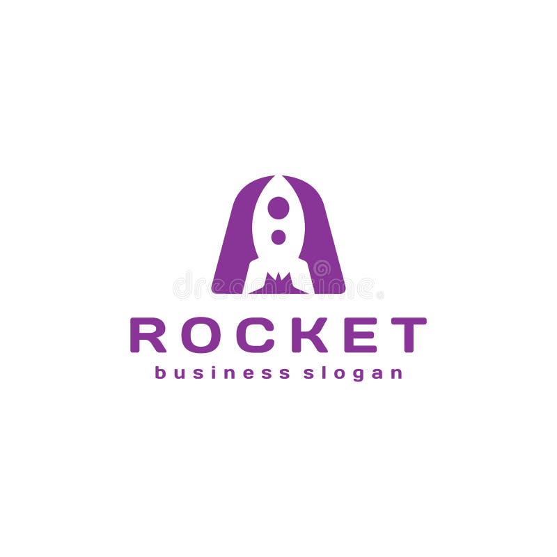 A Letter Rocket Logo Design Template vector illustration